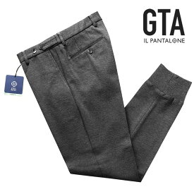 【ポイント10倍】【SALE】ジーティーアー GTA ／ 【国内正規品】 ／ 23-24AW ウォッシャブルテクノジャージー裾リブジョガーパンツ「GIORGIO TECH」（ダークグレー）／ ジョルジオ リブパンツ 3シーズン 秋冬春 メンズ イタリアパンツ 無地