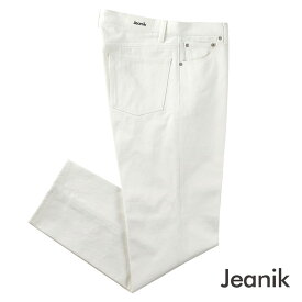 【ポイント10倍】ジーニック JEANIK ／ 【国内正規品】 ／ ウォッシュドコットンホワイトデニムジーンズ「JEANIK101」（ホワイト）／ ジーニック ボトムス ジーパン デニムパンツ 5ポケット メンズ 日本