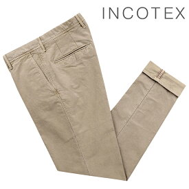 インコテックススラックス INCOTEX SLACKS ／ 【国内正規品】 ／ 製品染めコットンストレッチギャバジンチノパンツ「18S100-4611D」（ベージュ）／ 3シーズン メンズ イタリア ボトムス チノパン コットンパンツ 100番 無地