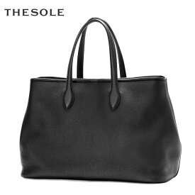 ザソール THE SOLE ／ 【国内正規品】 ／ トリヨンモーリスレザー横型トートバッグ「ORIZZONTALE」（ブラック）／ セール除外品 オリゾンテール レザーバッグ カバン 革 鞄 オンオフ兼用 フランス革