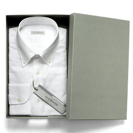 ギローバー GUY ROVER ／ コットンピンポイントオックスフォードボタンダウンカラーシャツ「C2940」（ホワイト）／ セール除外品 オールシーズン メンズ イタリア 長袖 ドレスシャツ ビジネスシャツ