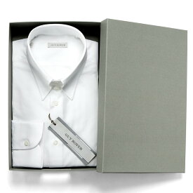 ギローバー GUY ROVER ／ コットンポプリンタブカラーシャツ「C2800」（ホワイト）／ セール除外品 オールシーズン メンズ イタリア 長袖 ドレスシャツ ビジネスシャツ