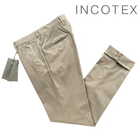 インコテックススラックス INCOTEX SLACKS ／ 【国内正規品】 ／ 24SS 製品染めコットンストレッチギャバジンチノパンツ「17S100-9664A」（グレイッシュブラウン）／ 3シーズン メンズ イタリア ボトムス チノパン コットンパンツ 100番 無地