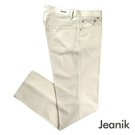 ジーニック JEANIK ／ 【国内正規品】 ／ 製品洗いコットンサテン5ポケットパンツ「JEANIK101」（アイスベージュ）／ ジーニック ボトムス コットンパンツ 5ポケット ジーパン メンズ 日本