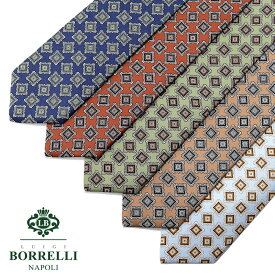 【ポイント10倍】ルイジボレッリ ルイジボレリ LUIGI BORRELLI ／ 24SS シルクツイルプリント小紋柄ネクタイ「456001」（5 colors）【ネコポス対応 ／ 1点のみ・同梱不可】【ラッピング対応】／ あす楽非対応 ブランド ビジネス オールシーズン イタリア