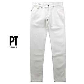 PT TORINO DENIM ピーティートリノデニム ／ 【国内正規品】 ／ 24SS ウォッシュドコットンストレッチホワイトデニムジーンズ「SWING」（ホワイト）／ PT05 PTトリノ オールシーズン メンズ ボトムス デニム ジーンズ