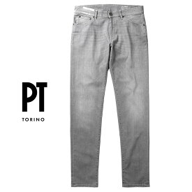 PT TORINO DENIM ピーティートリノデニム ／ 【国内正規品】 ／ 24SS ハードウォッシュコットンストレッチブラックデニムジーンズ「SWING」（ウォッシュドライトグレー）／ PT05 PTトリノ オールシーズン メンズ ボトムス デニム ジーンズ