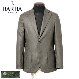 【ポイント10倍】【SALE／返品・交換不可】バルバ BARBA ／【国内正規品】／ 25-26AW Loro Pianaウールカシミヤフランネル2Bシャツジャケット「EASY JAP」（グレージュ）【ハンガー便選択OK】／ ロロピアーナ FAVOLA 秋冬 メンズ イタリア ナポリ アンコンジャケット