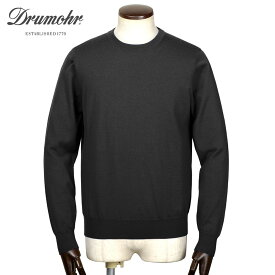 【ポイント10倍】ドルモア Drumohr ／【国内正規品】／ Loro Piana梳毛カシミヤ30ゲージクルーネックニット「D0TK103」（ブラック）【ラッピング対応】／ ロロピアーナ カシミヤニット ハイゲージ メンズ セーター