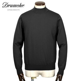 【ポイント10倍】ドルモア Drumohr ／【国内正規品】／ Loro Piana梳毛カシミヤ30ゲージモックネックニット「D0TK144」（ブラック）【ラッピング対応】／ ロロピアーナ カシミヤニット ハイゲージ メンズ セーター