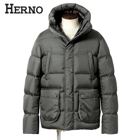 【ポイント10倍】ヘルノ HERNO ／【国内正規品】／ 25-26W 強撥水ナイロンシャモニーN-3Bダウンジャケット「PI001140U（POLAR-TECH）」（ダークグレー）【ハンガー便選択OK】／ 秋冬 メンズ アウター ビジネス ポーラテック N3B
