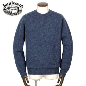 【ポイント10倍】ジャミーソンズ Jamieson's ／ シェトランドウールクルーネックニット「MK838C」（インディゴブルー）【ラッピング対応】／ 秋冬 シェットランドウール 英国 イギリス スコットンランド セーター 無地