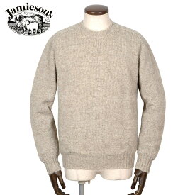 【ポイント10倍】ジャミーソンズ Jamieson's ／ シェトランドウールクルーネックニット「MK838C」（ベージュ）【ラッピング対応】／ 秋冬 シェットランドウール 英国 イギリス スコットンランド セーター 無地