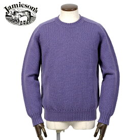 【ポイント10倍】ジャミーソンズ Jamieson's ／ シェトランドウールクルーネックニット「MK838C」（ミストパープル）【ラッピング対応】／ 秋冬 シェットランドウール 英国 イギリス スコットンランド セーター 無地