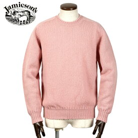 【ポイント10倍】ジャミーソンズ Jamieson's ／ シェトランドウールクルーネックニット「MK838C」（ブロッサムピンク）【ラッピング対応】／ 秋冬 シェットランドウール 英国 イギリス スコットンランド セーター 無地