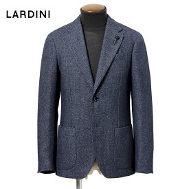 【クーポンで15%OFF】ラルディーニ LARDINI ／ 【国内正規品】 ／ 25-26AW ウールポリコットンバスケット2Bジャケット「ROMA」（ネイビー）【ハンガー便選択OK】／ 秋冬 メンズ イタリア ブレザー ビジネス 軽量ジャケット 無地