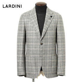 【クーポンで15%OFF】ラルディーニ LARDINI ／ 【国内正規品】 ／ 25-26AW ウールカシミヤライトツイードチェック2Bジャケット「ROMA」（グレー基調）【ハンガー便選択OK】／ 秋冬 メンズ イタリア ブレザー ビジネス 軽量ジャケット