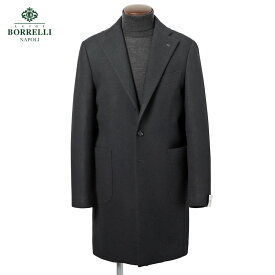 ルイジボレッリ ルイジボレリ LUIGI BORRELLI ／ 25-26AW ウールカシミヤヘリンボーンシングルチェスターコート「TORINO」（ネイビー）【ハンガー便選択OK】／ メンズ イタリア アウター テーラードコート シングルチェスター ナポリ