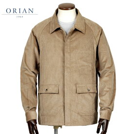 【SALE】オリアン ORIAN ／【国内正規品】／ 25-26AW コットン太畝コーデュロイドライビングブルゾン「RARMY」（ベージュ）／ 秋冬 メンズ イタリア コーデュロイジャケット ミリタリージャケット 無地