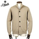 【クーポンで15%OFF】サンモリッツ S.Moritz ／ 25-26AW Super120’sウールカシミヤ12ゲージ立ち襟ニットカーディガン「BB1MLT WC12R」（ベージュ）【ラッピング対応】／ フィリッポデローレンティス 立ち襟カーディガン ニットブルゾン 秋冬 メンズ イタリア