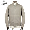 【クーポンで15%OFF】サンモリッツ S.Moritz ／ 25-26AW メリノウール5ゲージ立ち襟フルジップニット「FZ3MLT WM5R」（グレージュ）【ラッピング対応】／ フィリッポデローレンティス 立ち襟カーディガン ニットブルゾン 秋冬 メンズ イタリア