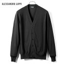 アレッサンドロルッピ Alessandro Luppi ／ 25SS FILMARドライコットンハイゲージ長袖ニットカーディガン「997」（NERO／ブラック）／ 春夏 メンズ イタリア 長袖ニット コットンニット アイスコットン アルティック