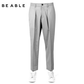 【SALE】ビーエイブル BE ABLE ／【国内正規品】／ 25SS ウールストレッチトロピカル1プリーツドローコードパンツ「DOMINIQUE」（GREY／ライトグレー）【ラッピング対応】／ 春夏 メンズ イタリア イージーパンツ シャーリングパンツ マルゾット