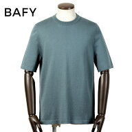 【SALE】バフィー BAFY ／ 25SS GIZAコットン14ゲージ半袖クルーネックニット「P1102」（スチールブルー…