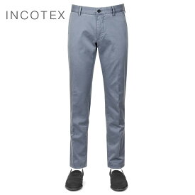 インコテックススラックス INCOTEX SLACKS ／【国内正規品】／ 製品染めコットンストレッチギャバジンチノパンツ「18S100-9664A」（ブルーグレー）【ラッピング対応】／ 3シーズン メンズ イタリア ボトムス チノパン 100番 無地