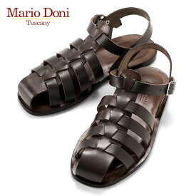 マリオドーニ Mario Doni ／【国内正規品】／ バケッタレザーグルカサンダル「SAN GIMIGNANO」（COCOA／ダークブラウン）／ メンズ イタリア レザーサンダル 革サンダル シューズ 靴