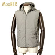 【TIME SALE】ムーレー MOORER ／【国内正規品】／ 防水透湿ポリエステルタフタフーデッドベスト「LUIS-S…