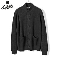 【スーパーSALE／返品・交換不可】サンモリッツ S.Moritz ／ 25SS リネンコットン12ゲージ畦編み立ち襟ニ…