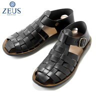 【SALE】ゼウス ZEUS ／ 25SSバケッタレザーグルカサンダル「1902」（NERA×CUOIO／ブラック×ブラウン）…