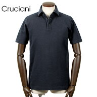 【SALE／返品・交換不可】クルチアーニ Cruciani ／【国内正規品】／ 製品洗いコットン鬼鹿の子半袖ポロ…