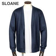 スローン SLOANE ／【国内正規品】／ 当店別注72番手双糸ウォッシャブルウールテンジクボタンレスカーデ…