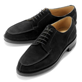 【ポイント10倍】クロケット＆ジョーンズ CROCKETT＆JONES ／ 【国内正規品】 レペロスエードUチップダービー「MORETON」（BLACK／ブラック）／ モールトン 英国 外羽根 靴 革 レザー ビジネス シューズ グッドイヤー