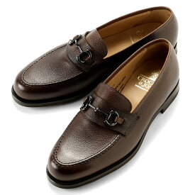 【ポイント10倍】クロケット＆ジョーンズ CROCKETT＆JONES ／ 【国内正規品】 ／ ペブルグレインレザービットローファー「HENDON」（DARK BROWN／ダークブラウン）／ ヘンドン 英国 ローファー スリッポン 靴 革靴 レザー ビジネス シューズ グッドイヤー