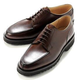 【ポイント10倍】クロケット＆ジョーンズ CROCKETT＆JONES ／ 【国内正規品】 ／ 当店別注アニリンカーフUチップダービー「MORETON」（DARK BROWN／ダークブラウン）／ モールトン 英国 外羽根 靴 革 レザー ビジネス Vi-Liteソール シューズ グッドイヤー