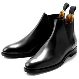 【ポイント10倍】クロケット＆ジョーンズ CROCKETT＆JONES ／ 【国内正規品】 ／ アニリンカーフサイドゴアブーツ「CHELSEA 8」（BLACK／ブラック）／ 英国 靴 革 レザー ビジネス シューズ グッドイヤー チェルシー ダイナイトソール