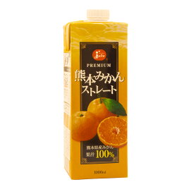 ジューシー 熊本みかんストレート 1L 熊本県産 みかん 果汁100% 国産 オレンジジュース 1000ml 紙パック 6本 みかんジュース 果実連 JA 1リットル 無添加 お取り寄せ