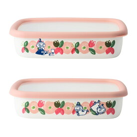 富士ホーロー 浅型角容器 フラワームーミン Flower Moomin MTH-S MTH-M MTH-L HNM