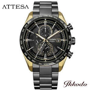 LIGHT in BLACK Eco-Drive 50th Anniversary Edition ���E����2,200�{ �V�`�Y�� �A�e�b�T CITIZEN ATTESA ACT Line �u���b�N�`�^�V���[�Y �G�R�h���C�u�d�g���v �X�[�p�[�`�^�j�E�� 42mm 10�C���h�� ���K�i AT8384-58E AT83