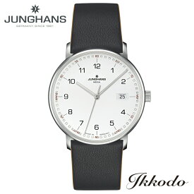 【スーパーセール40％OFF】ユンハンス JUNGHANS フォーム メガ Form Mega 電波クォーツ ステンレススチールケース ブラックカーフレザーバンド 39.3mm 5気圧防水 ドイツ製 メンズ ウォッチ 腕時計 男性 紳士 58/4931.00 【058493100】 送料無料