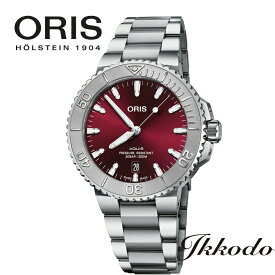 オリス ORIS アクイスデイト レリーフ Aquis 30気圧防水 自動巻き レッドダイアル 43,5ミリ ステンレスケース 01 733 7766 4158-07 8 22 05PEB【0173377664158-0782205PEB】