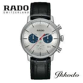 【ご購入特典対象商品】RADO ラドー COUPOLE CLASSIC CHRONOGRAPH クポール クォーツ クロノグラフ ステンレススティールケース レザーストラップ シルバーダイアル 42ミリ R22910115