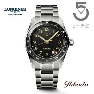 ywTΏۏizW LONGINES SPIRIT Xsbg Y[[^C `^ Zulu Time GMT  39mm 10Ch Ki rv 5Nԃ[J[ۏ L3.802.1.53.6 L38021536