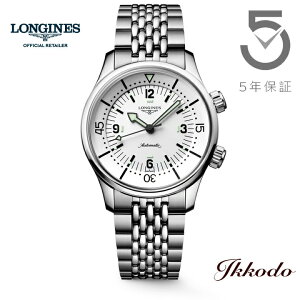 �y���w�����T�Ώۏ��i�z�����W�� LONGINES ���W�F���h�_�C�o�[ �������� 39mm 30�C���h�� �z���C�g������ ���K�i 5�N�ԃ��[�J�[�ۏ� L3.764.4.16.6 L37644166
