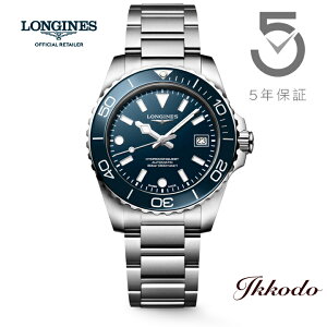�y���w�����T�Ώۏ��i�z�����W�� LONGINES HydroConquest �n�C�h���R���N�G�X�g �������� 39mm 30�C���h�� ���K�i �r���v 5�N�ԃ��[�J�[�ۏ� L3.779.4.96.6 L37794966