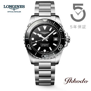 �y���w�����T�Ώۏ��i�z�����W�� LONGINES HydroConquest �n�C�h���R���N�G�X�g �������� 39mm 30�C���h�� ���K�i �r���v 5�N�ԃ��[�J�[�ۏ� L3.779.4.56.6 L37794566