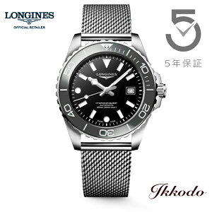 �y5/9�ē��ח\�育�\��i�z�y���w�����T�Ώۏ��i�z�����W�� LONGINES HydroConquest �n�C�h���R���N�G�X�g �������� 42mm 30�C���h�� �u���b�N������ ���K�i �r���v 5�N�ԃ��[�J�[�ۏ� L3.788.4.70.6 L3788
